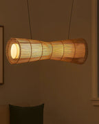 Rustic Rattan Pendant Light for Bedroom and Living Room