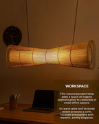 Rustic Rattan Pendant Light for Bedroom and Living Room