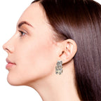 Ruched J Hoops Silver Nestasia