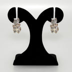 Ruched J Hoops Silver Nestasia