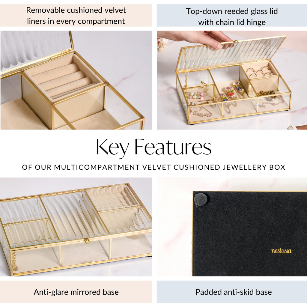 Luxury Jewellery Box With Velvet Base Nestasia