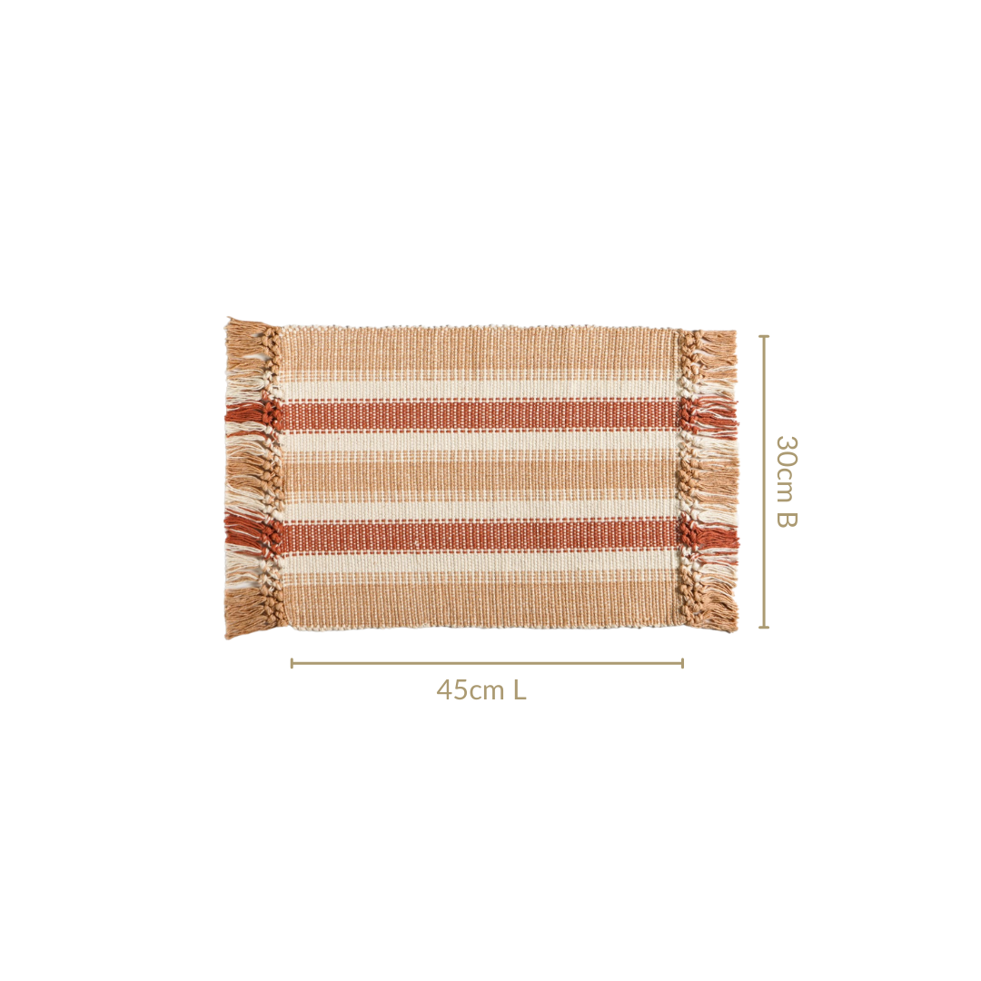 Rustic Cotton Placemat Set Of 6 Nestasia