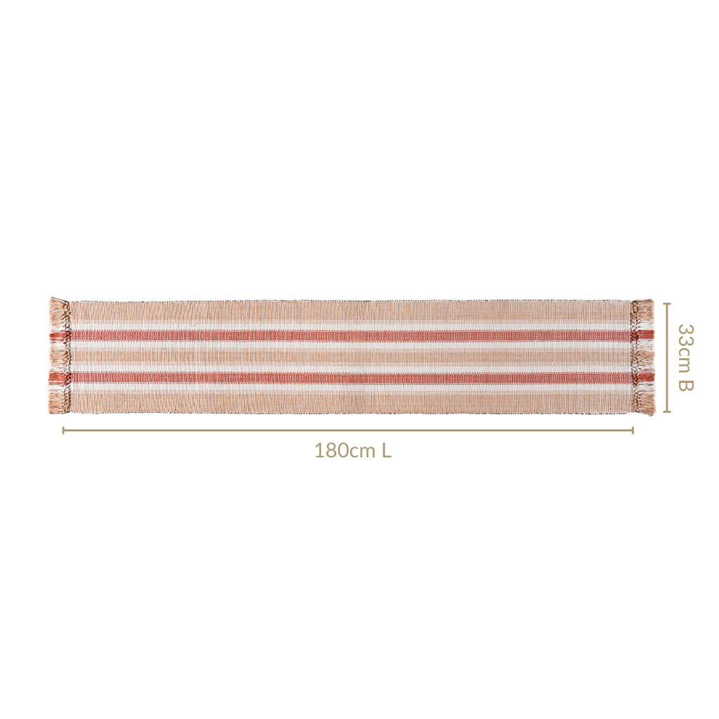 Rustic Cotton Runner 180x33cm Nestasia