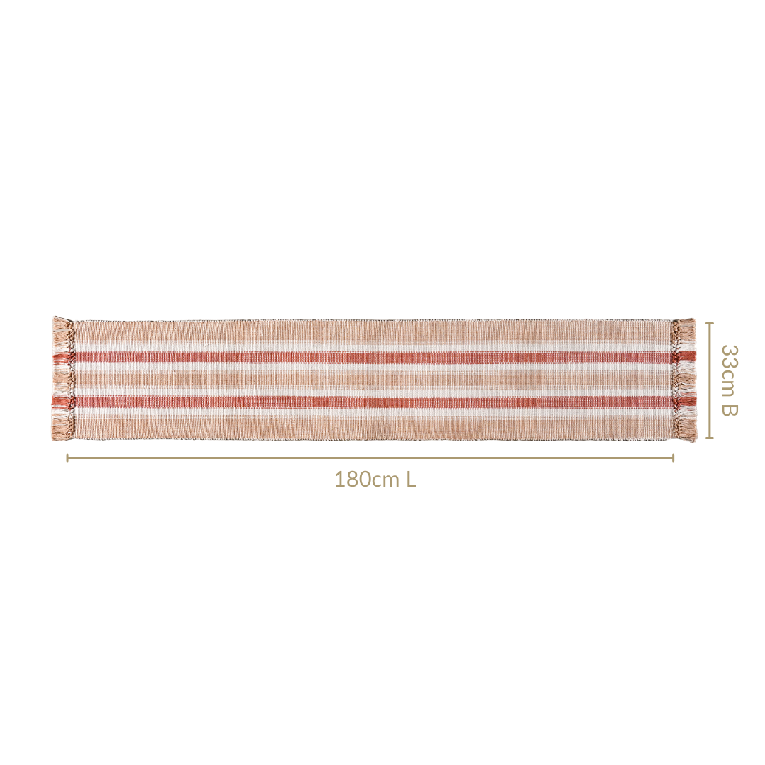 Rustic Cotton Runner 180x33cm Nestasia