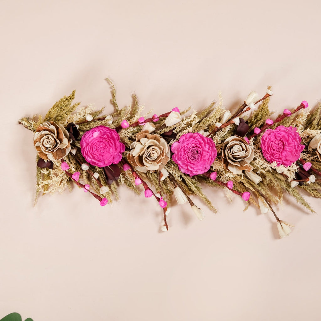 Pink Eco Friendly Decorative Dried Flower Set Of 2 Nestasia