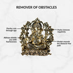 Sacred Chaturbhuj Ganesha Pure Brass Idol With Gift Box 10cm Nestasia