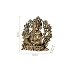 Sacred Chaturbhuj Ganesha Pure Brass Idol With Gift Box 10cm Nestasia