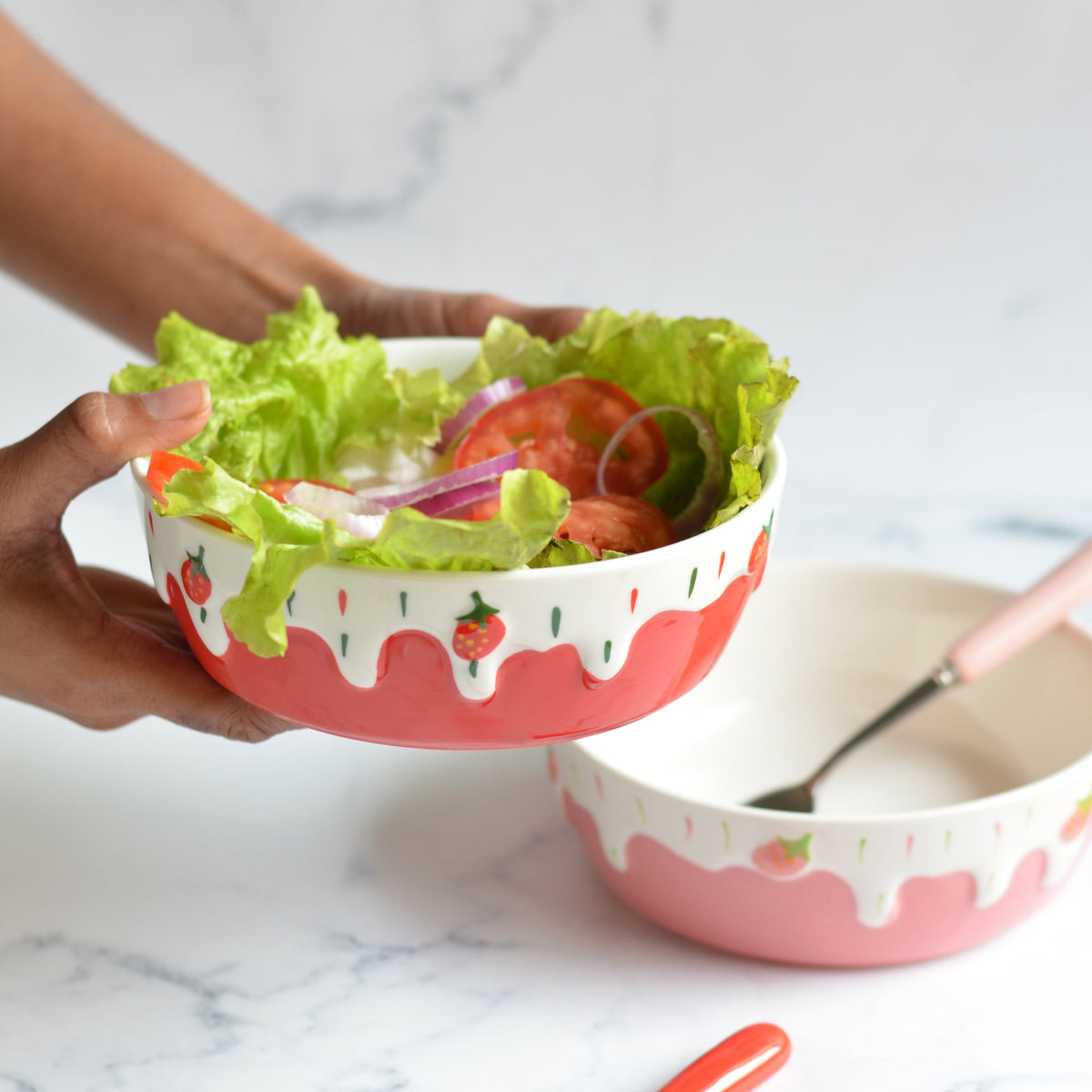 Strawberry Salad Bowls Nestasia