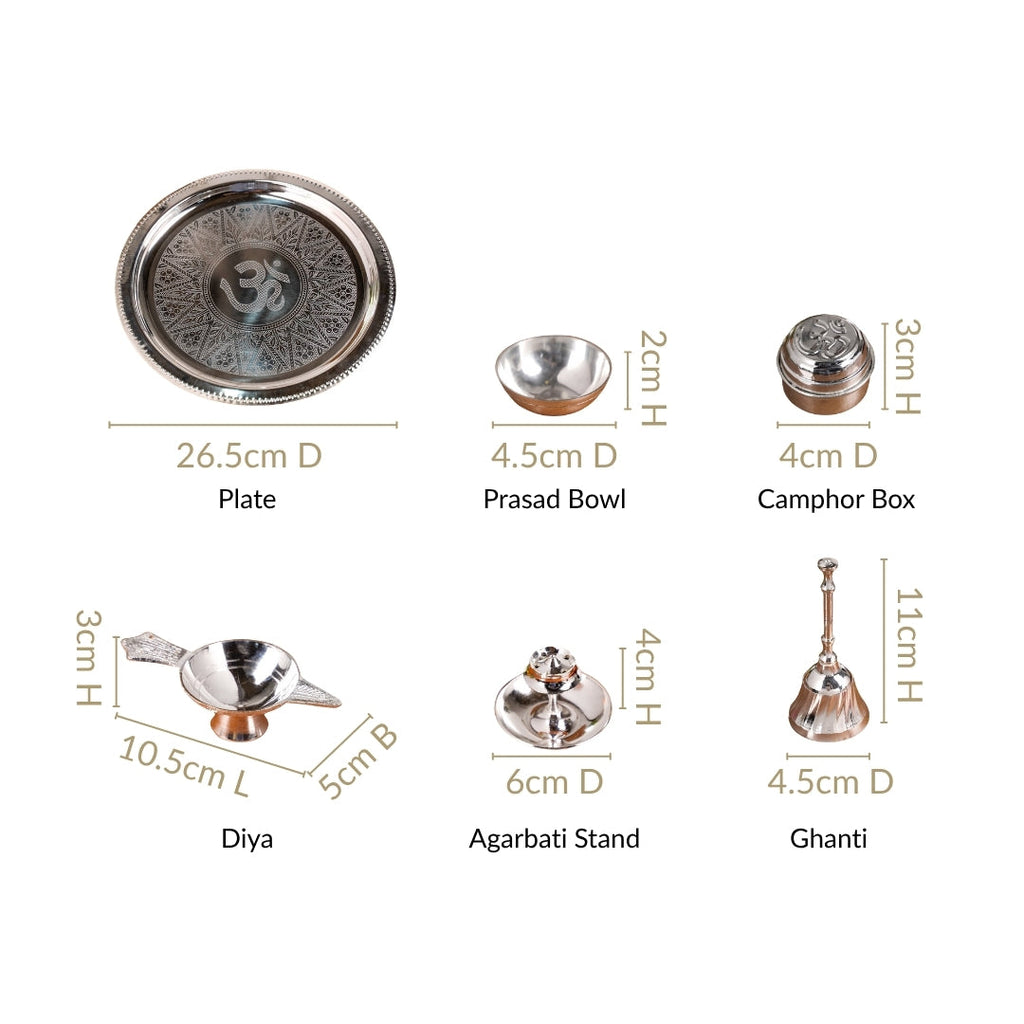 Sandhya Aarti Thali Set Of 6 Nestasia