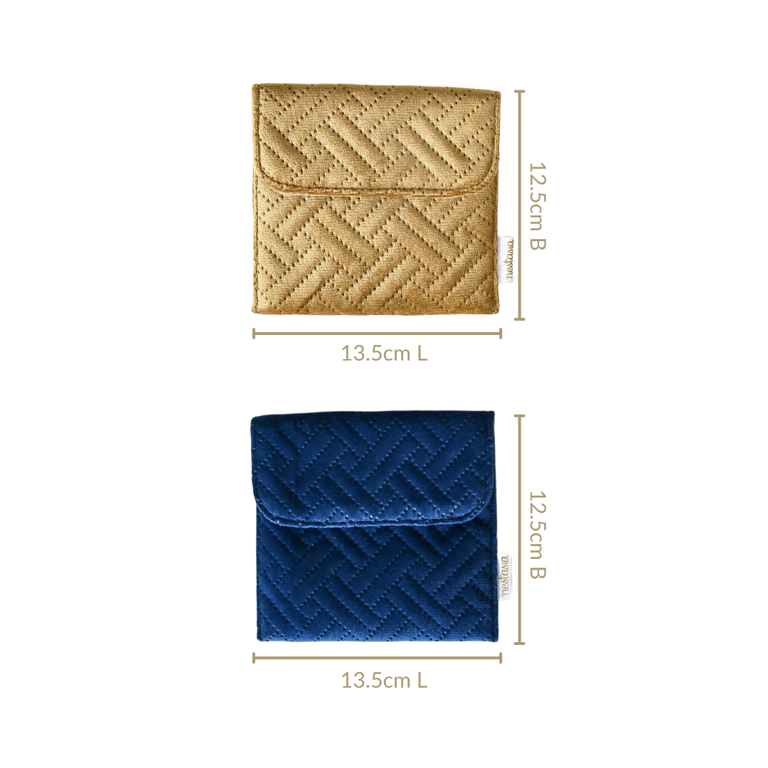 Quilted Versatile Small Makeup Pouch Set Of 4 Nestasia