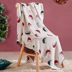 Santa Hat Christmas Sofa Throw Blanket Nestasia
