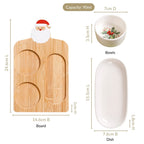Mistletoe Santa Serving Platter Set Of 6 Nestasia