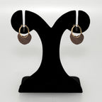 Sculpted Arc Hoop Earrings Brown Nestasia
