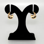 Sculpted Arc Hoop Earrings Gold Nestasia