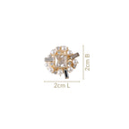 Sculptural Edgy Gold Stud Earrings Nestasia