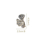 Sculptural Twisted Ginkgo Leaf Earrings Nestasia