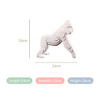 Minimalist Gorilla Sculpture White Nestasia