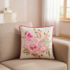 Secret Garden Embroidered Cushion Cover 40x40cm Nestasia