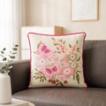Secret Garden Embroidered Cushion Cover 40x40cm Nestasia