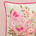 Secret Garden Embroidered Cushion Cover 40x40cm Nestasia