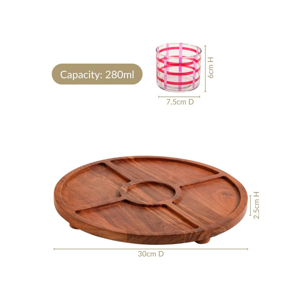 Platterazzi Serving Platter With Dip Bowl Set Of 2 Nestasia