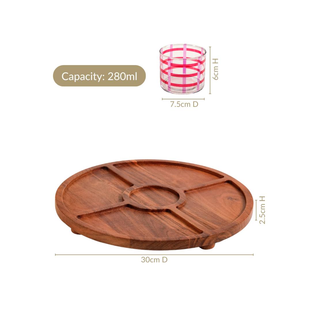Platterazzi Serving Platter With Dip Bowl Set Of 2 Nestasia