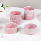 Sera Ceramic Small Bowl Pink Set Of 6 200ml Nestasia