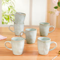 Set Of 6 Sera Light Green Ceramic Coffee Mug 250ml Nestasia