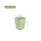Serene Sage Stackable Ceramic Cup Set Of 4 280ml Nestasia