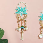 Lotus Bloom Wall Hanging Set Of 2 Mint Blue Nestasia