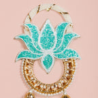 Lotus Bloom Wall Hanging Set Of 2 Mint Blue Nestasia