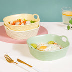 Pastel Baking Serving Bowl With Handle Yellow 800 ml Nestasia
