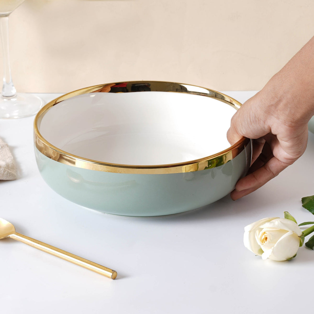 VERA Green Serving Bowl Nestasia