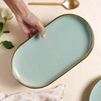 VERA Green Serving Plate Nestasia