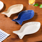 Fish Ceramic Platter Set Of 3 Nestasia