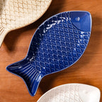 Fish Ceramic Platter Set Of 3 Nestasia
