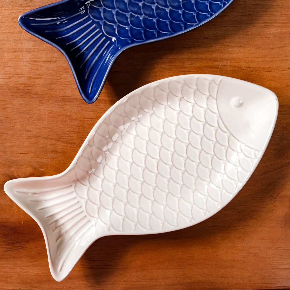 Fish Ceramic Platter Set Of 3 Nestasia