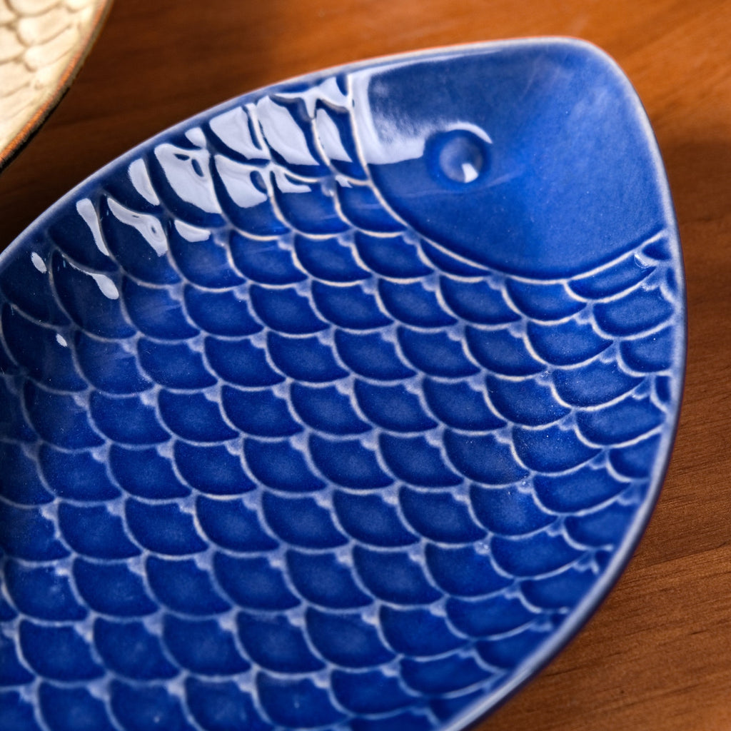 Fish Ceramic Platter Set Of 3 Nestasia