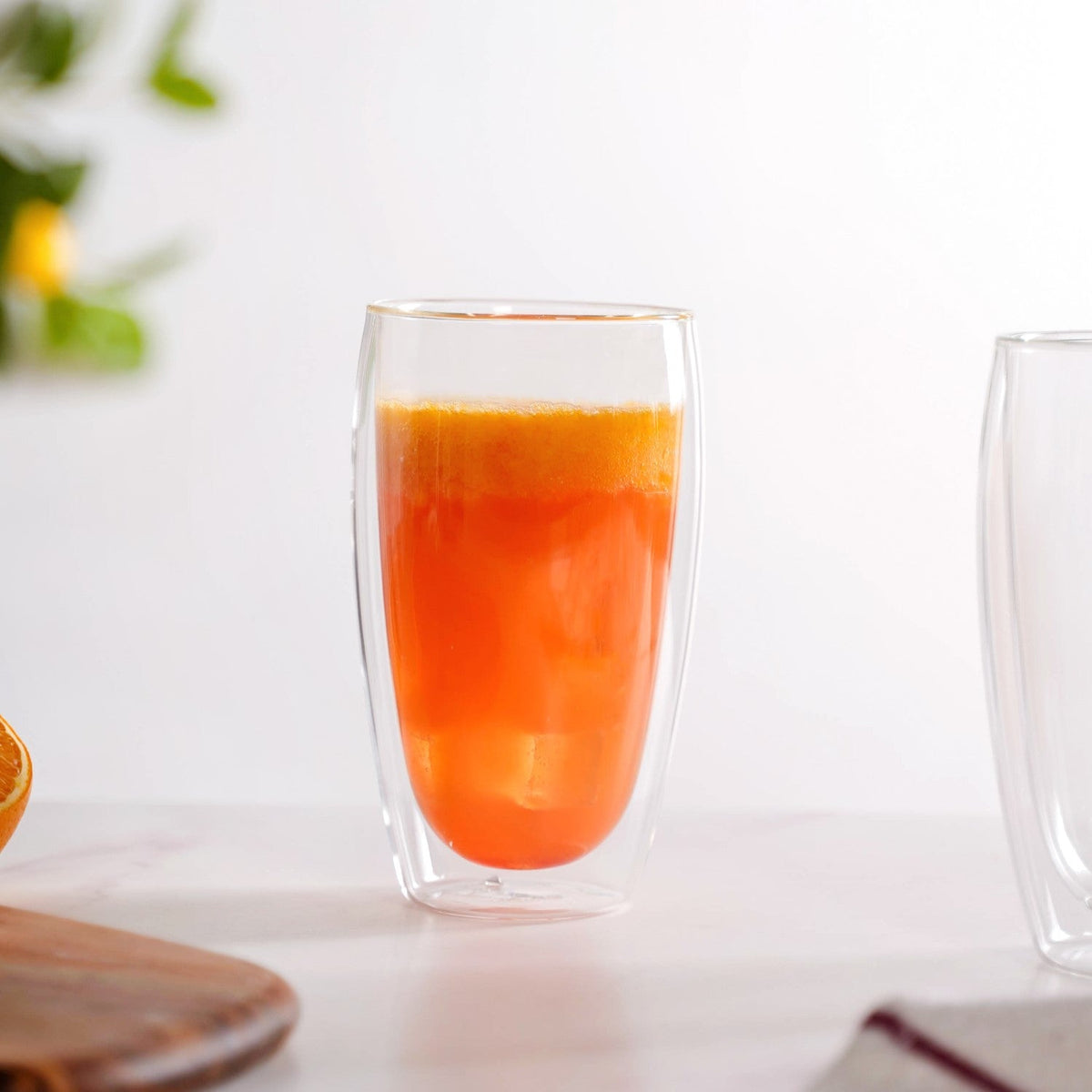 Set Of 2 Insulated Double Wall Cocktail Glasses 400ml Nestasia