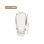 Set Of 2 Insulated Double Wall Cocktail Glasses 400ml Nestasia