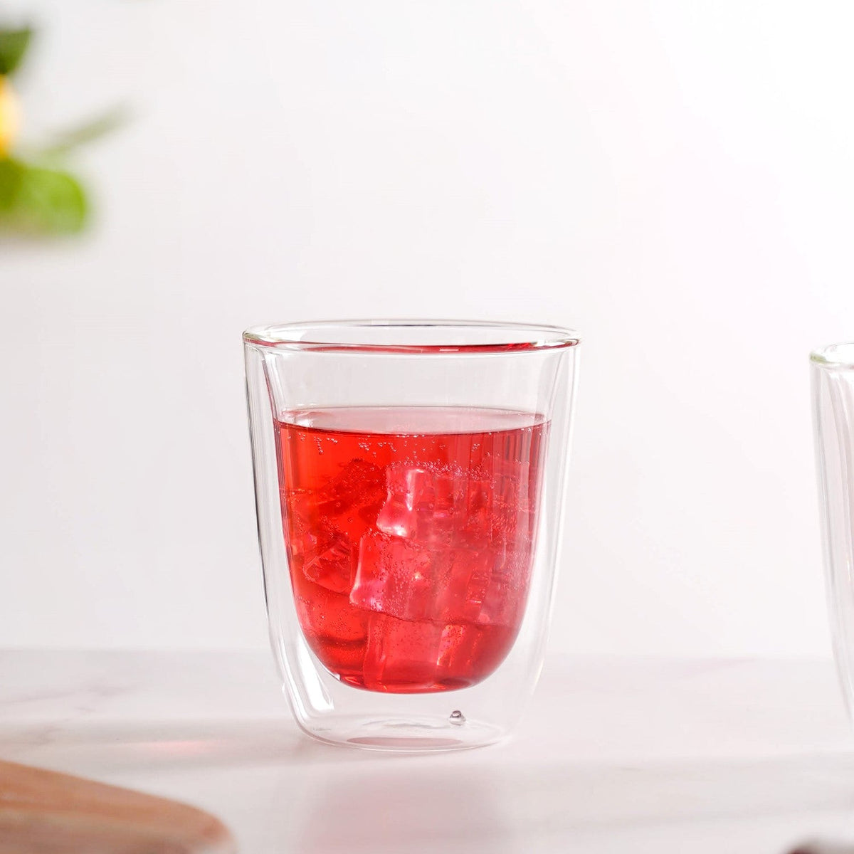 Set Of 2 Transparent Double Wall Tumblers 300ml Nestasia