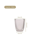 Set Of 2 Transparent Double Wall Tumblers 300ml Nestasia