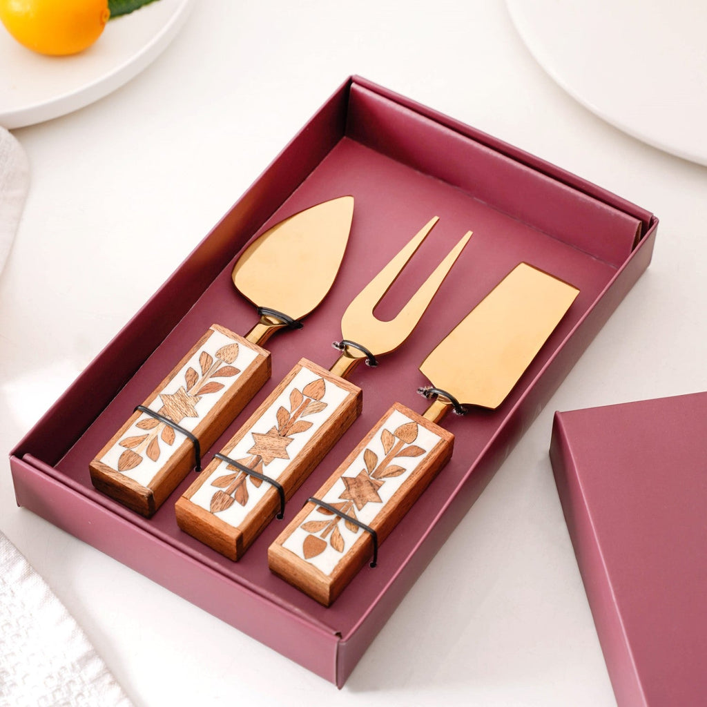 Set Of 3 Gourmet Cheese Knives Nestasia