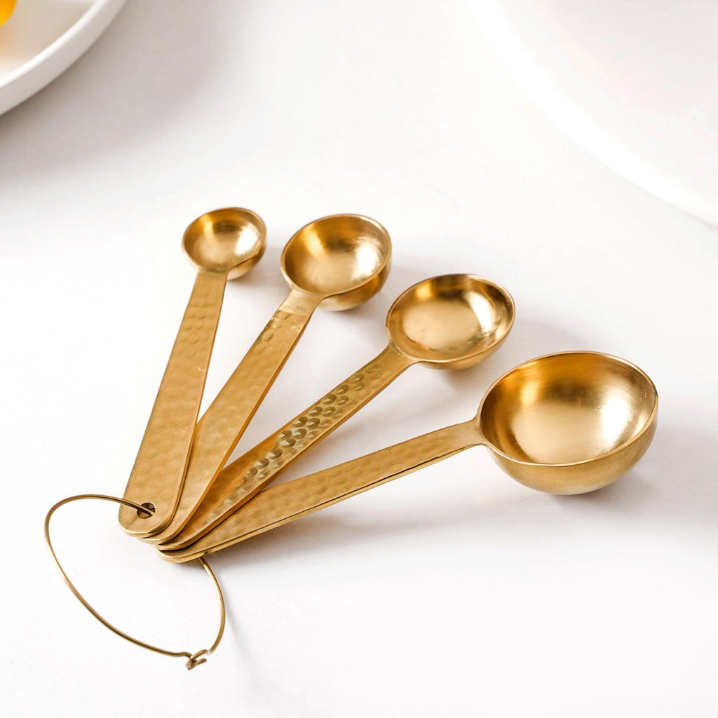 Set Of 4 Gold Measuring Spoons Nestasia