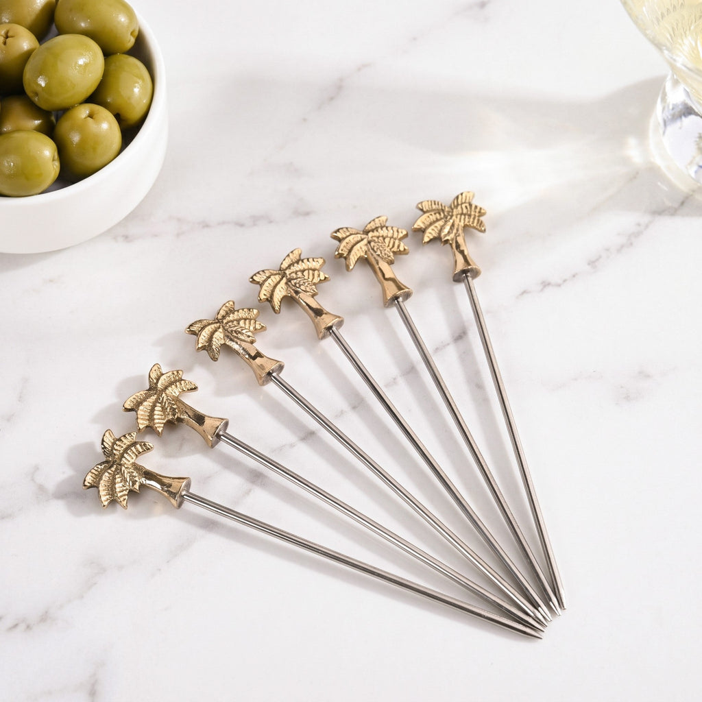 Palm Tree Cocktail Pick Set Of 7 Nestasia