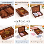 Ace Wooden Card Box With 2 Card Decks Nestasia