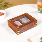 Playing Cards Set Of 2 in Wooden Display Box Nestasia