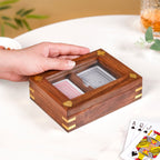 Playing Cards Set Of 2 in Wooden Display Box Nestasia