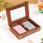 Playing Cards Set Of 2 in Wooden Display Box Nestasia