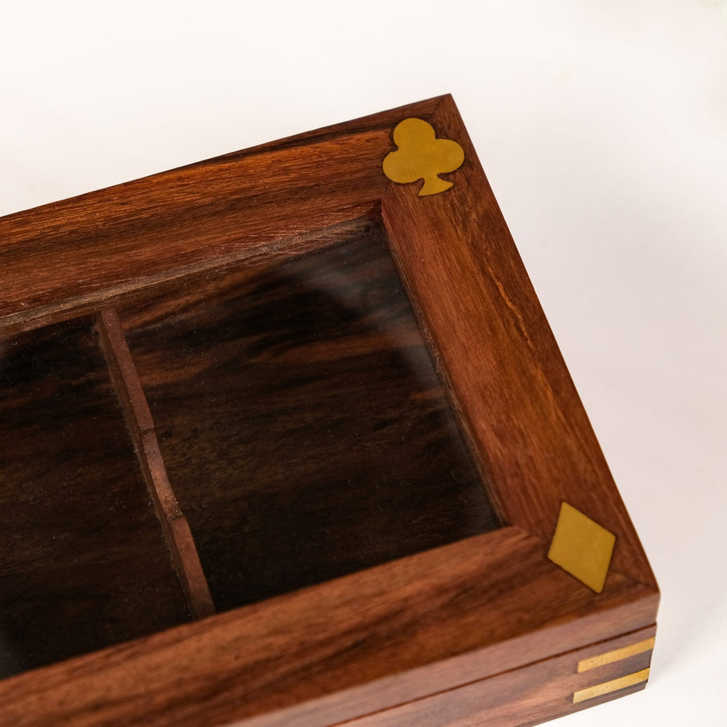 Playing Cards Set Of 2 in Wooden Display Box Nestasia